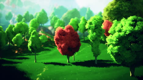 paisaje forestal de fantasía