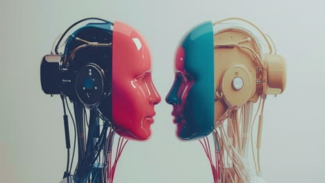 auriculares tecnológicos femeninos y auriculares vr de la era espacial hechos con ia