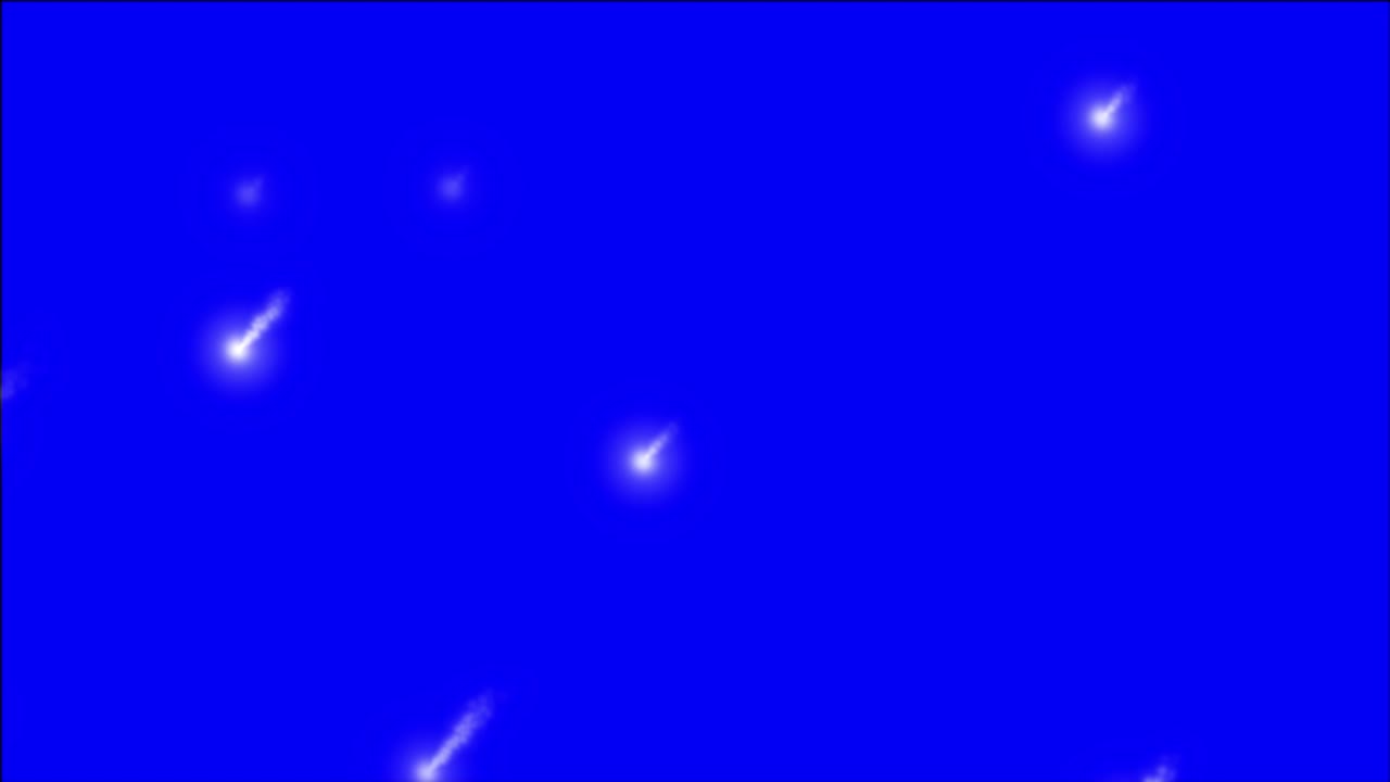 White digital light streaks falling diagonally across an intense blue background.