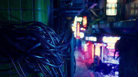 cyberpunk city at night