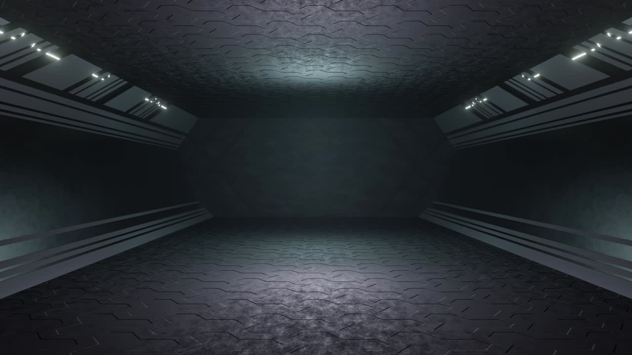 ciencia moderna hormigón oscuro cemento asfalto nave espacial futurista elegante garaje subterráneo túnel pasillo espacio vacío