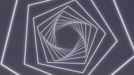 animación de un túnel brillante de neón sobre un fondo negro