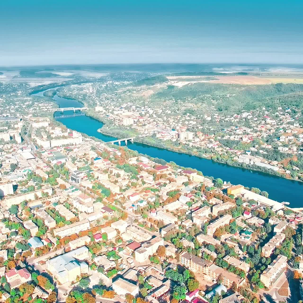 Village on the shore