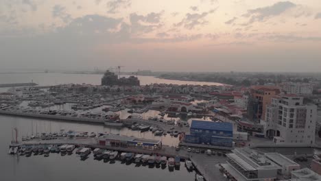 Hafen-In-Der-Abenddämmerung---Luftaufnahme