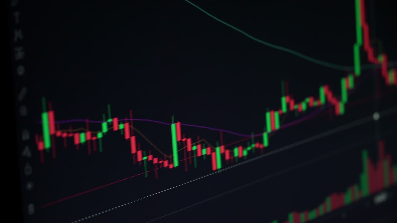 gráfico de velas de negocios para el comercio de inversiones en el mercado de valores