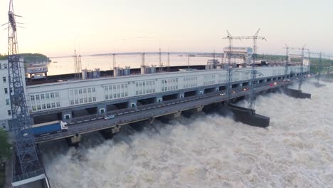 high water at hydroelectric dam