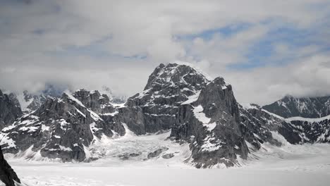 snow capped mountain peak and glacier denali national park