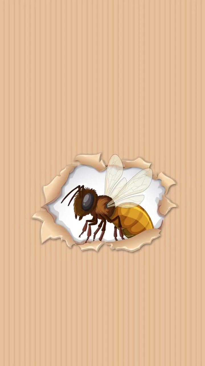 Animated educational video teaches letter Q using a queen bee illustration and handwriting practice lines