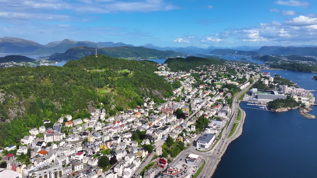 노르웨이 의 알레스운드 의 공중 사진