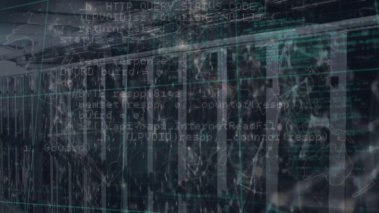 Animation of data processing over computer servers