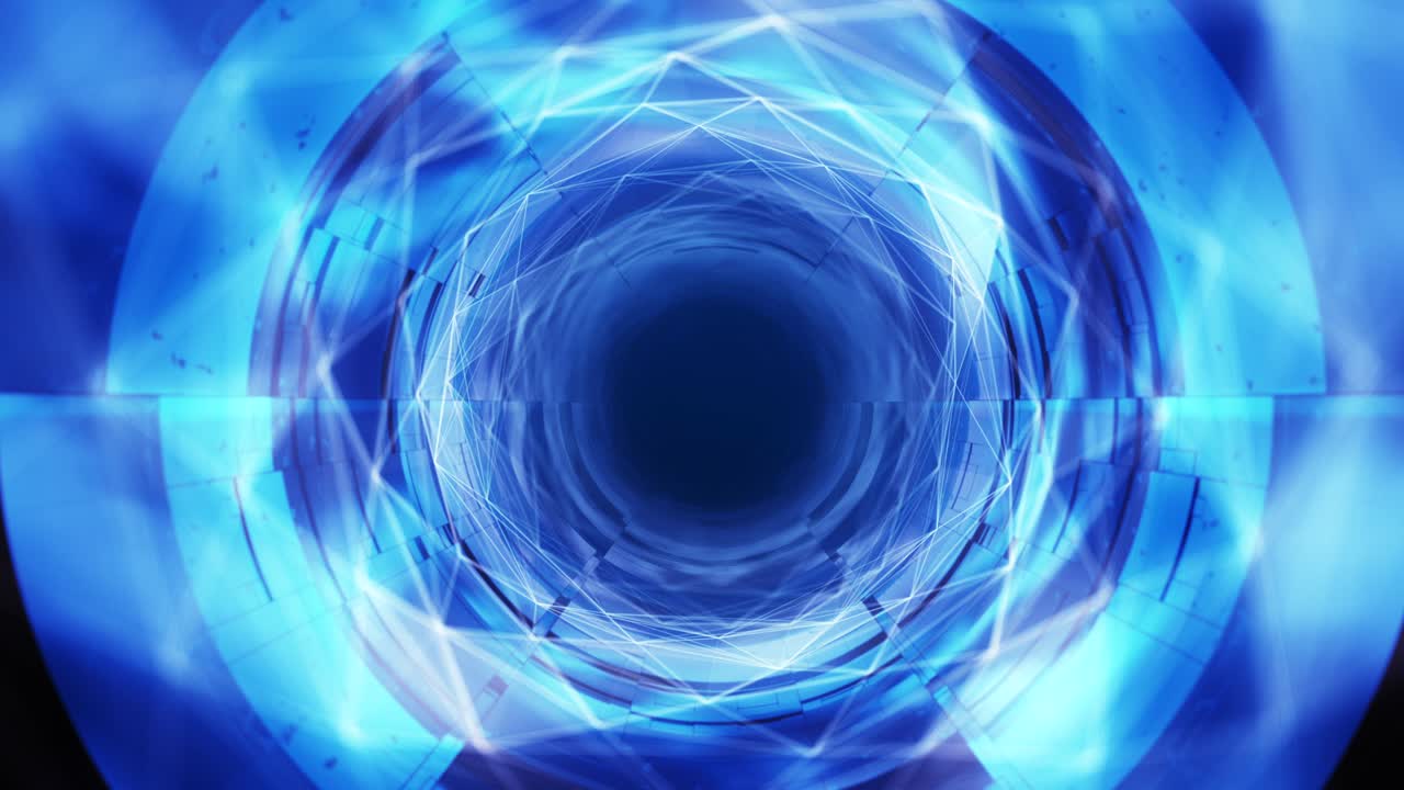 모양과 함께 추상적인 터널 다채로운 루프 애니메이션