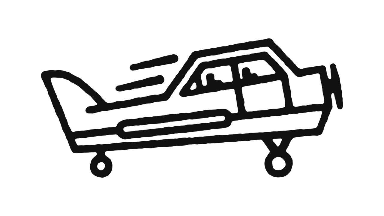 imágenes de animación de icono de entrenamiento de vuelo y canal alfa