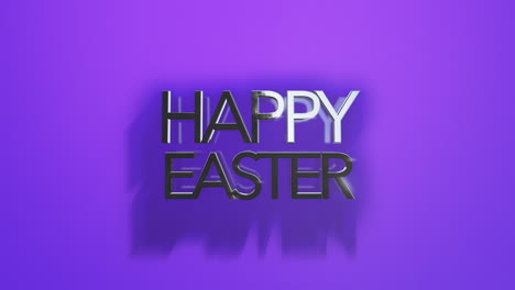 shadowy happy easter message in purple and black on a distorted background