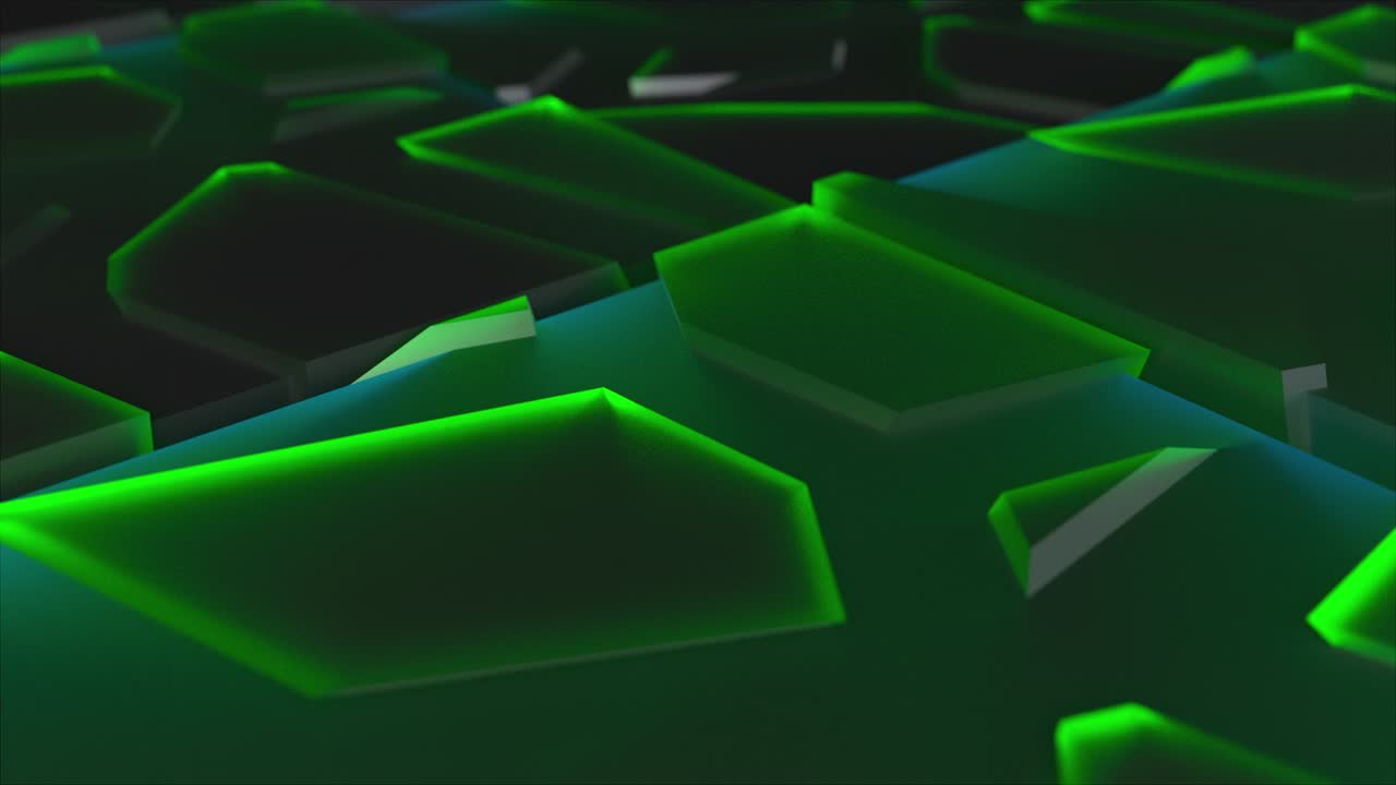 Crystalline debris on green background