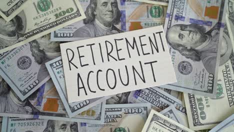 concept of money saved in retirement account