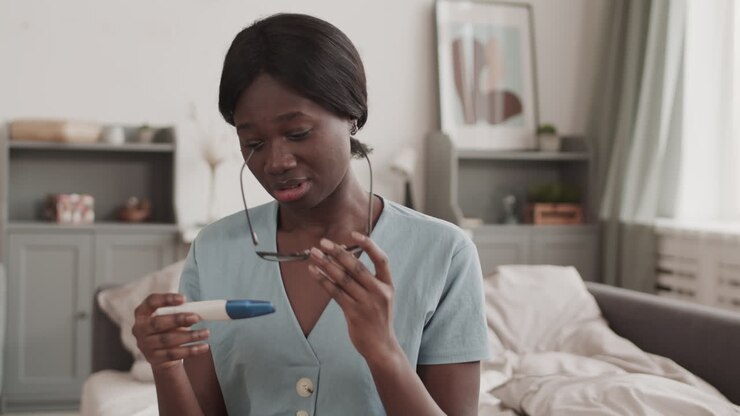 Woman Is Sad because of Negative Pregnancy Test Result