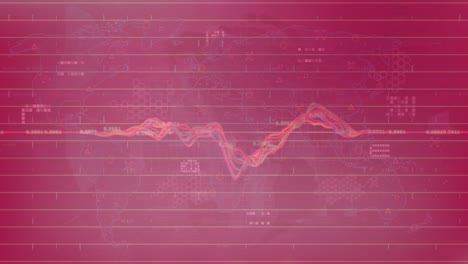 Animation-Von-Diagrammen-Mit-Wechselnden-Zahlen-über-Sechseckmuster-Auf-Der-Karte-Vor-Abstraktem-Hintergrund