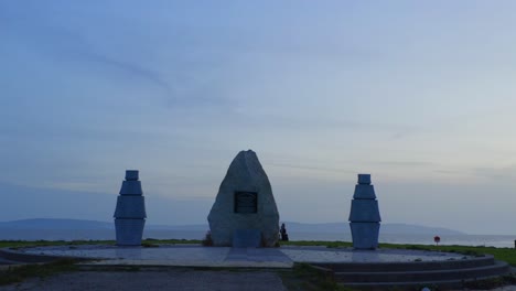 reverse dolly of the stones at celia griffin memorial park