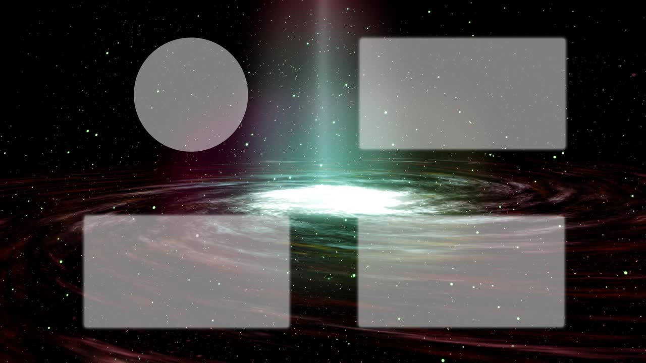 Galaxy universe end card ending screen motion graphics