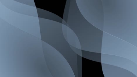 animation of grey waving layers with copy space on black background