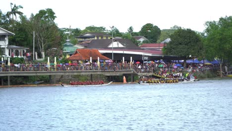 traditional long boat race held at kuching water front every year