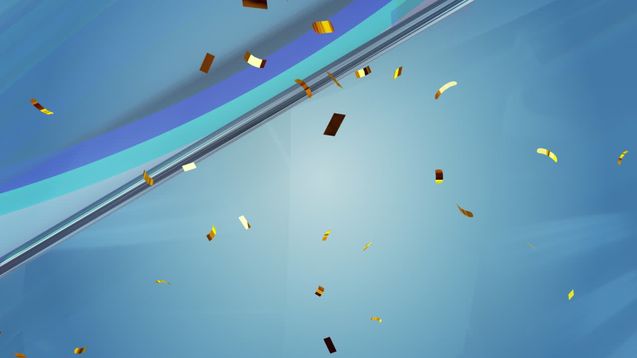 animación de confeti cayendo sobre cristales brillantes