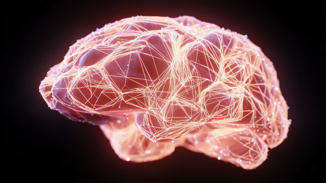 A Stunning Visual Representation of a Human Brain Highlighting Neural Connections and Activity Patterns, Showcasing the Intricacies of Neuroanatomy and Brain Functionality in a Digital Format