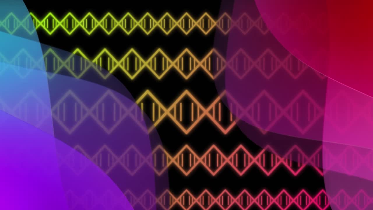 animación de formas en movimiento sobre fondo negro