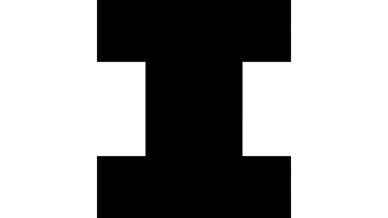 Animasi Geometris Abstrak Bentuk Putih yang Melebar di Latar Belakang Hitam
