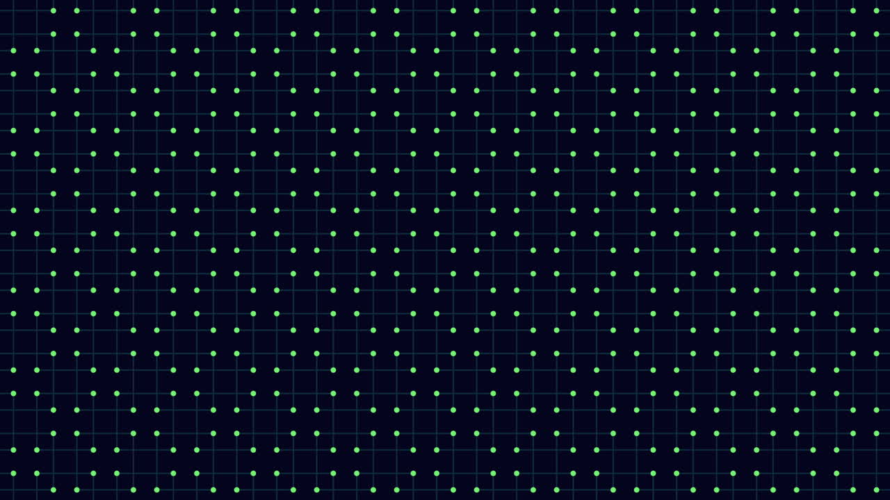 Repetitive grid of glowing green dots on a black background creates a striking, mesmerizing pattern that seems to stretch endlessly in this image