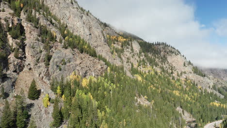 northern colorado drone footage of fall colors in the mountains