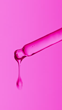 el gotero de suero rosado