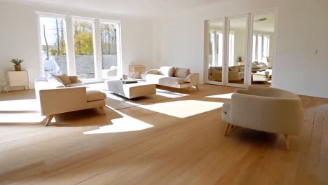 a modern living room with minimalist interior design