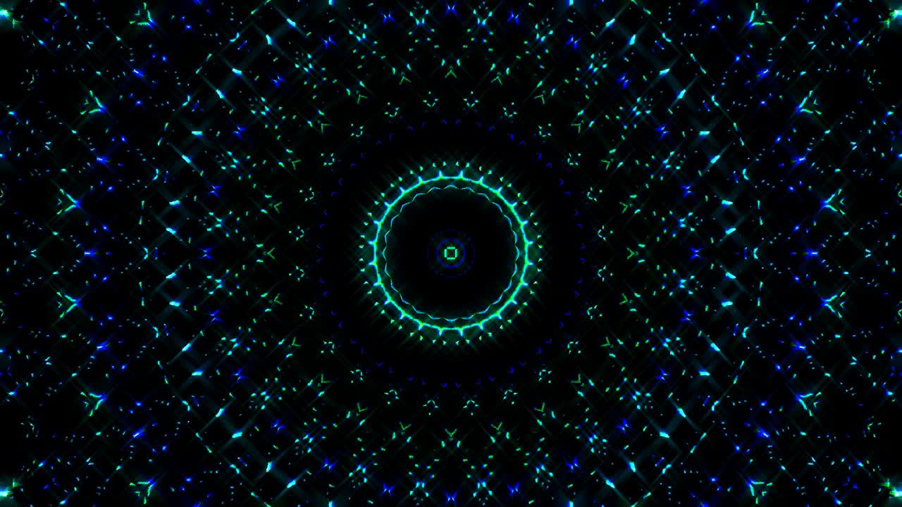 bright shining set straight motion with colorful abstract glowing dots on blue background