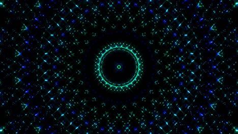 brillante brillante conjunto de movimiento recto con coloridos puntos brillantes abstractos en fondo azul