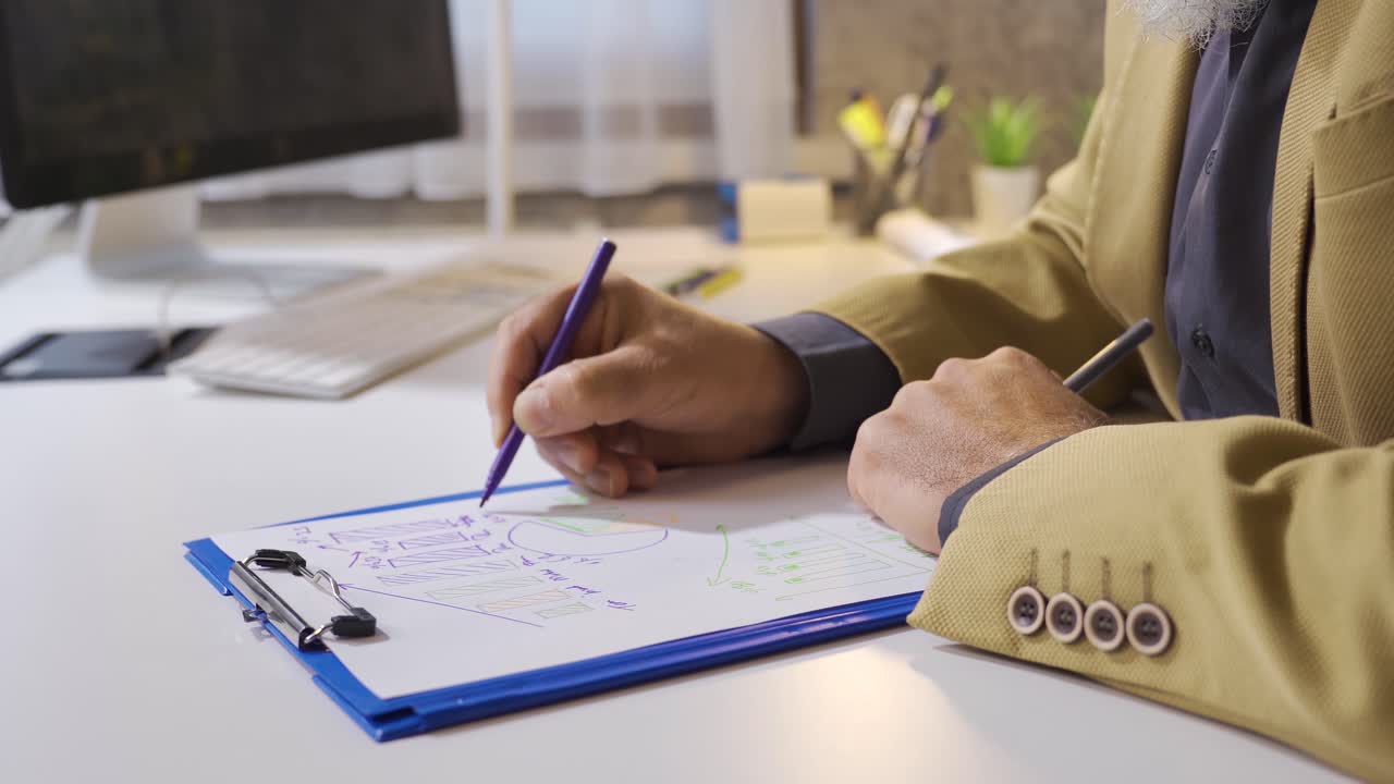 analizando los gráficos financieros.