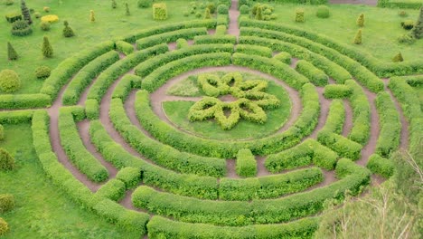 topiary garden in the botanical garden of kiev.