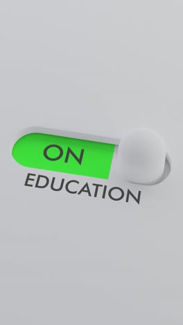 encendiendo el interruptor de educación vídeo vertical