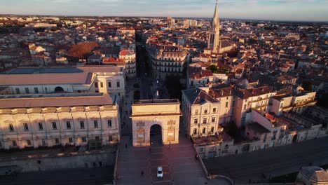 aerial view of aix-en-provence at sunset