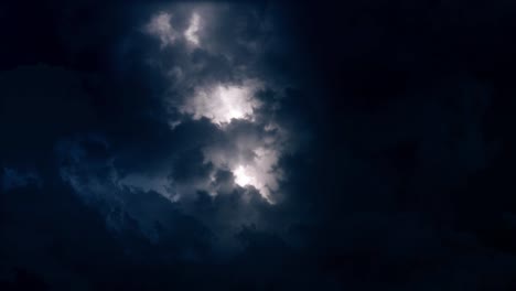 epic thunderstorm moving clouds at night with lightning seamless loop