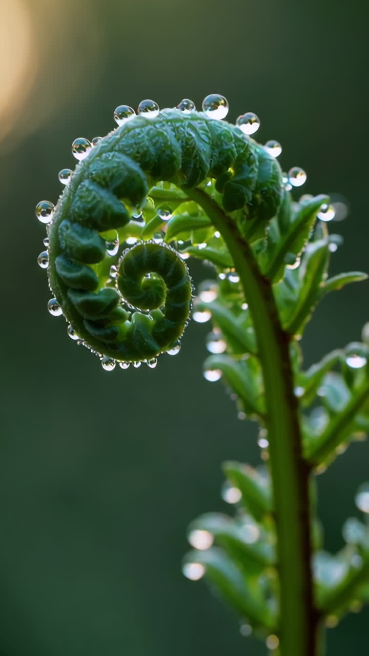 Dew-kissed Fern Fiddlehead