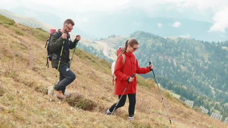 hikers in the mountains