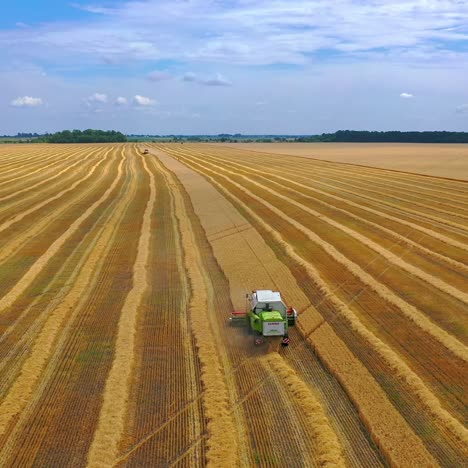 Combine harvesting large field