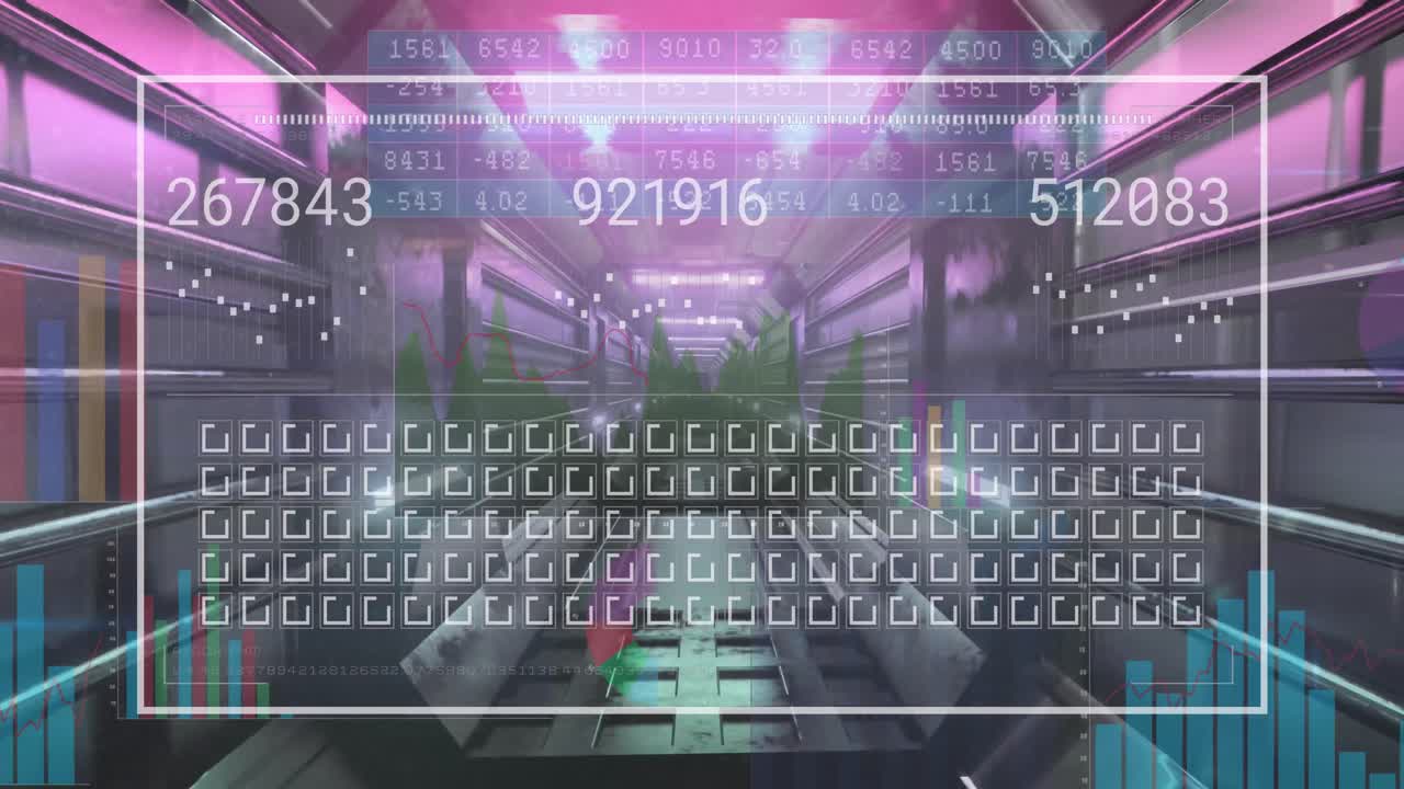 터널에서 데이터 처리의 애니메이션