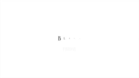 modern black friday text on white gradient