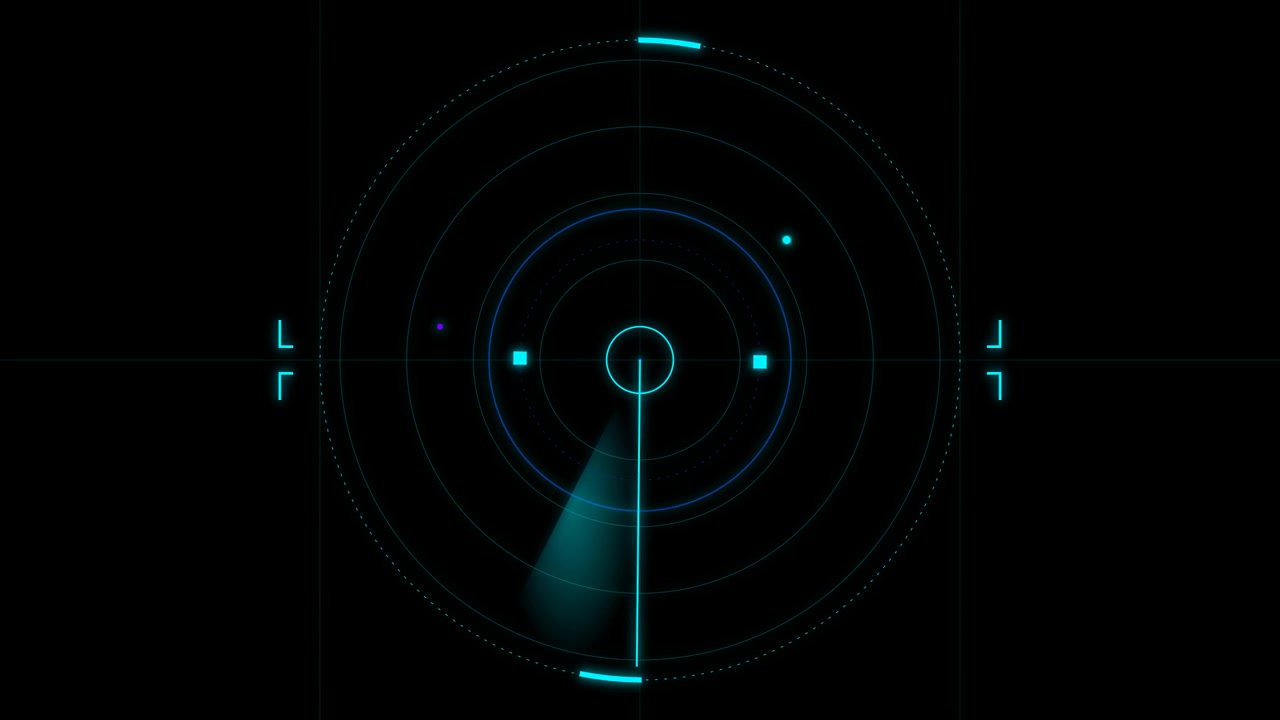 Schermo Radar Digitale in Scansione per Obiettivi