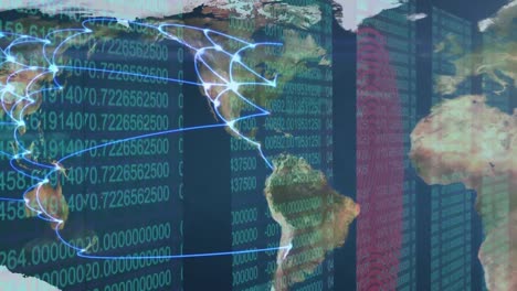 mapa del mundo contra el procesamiento de datos