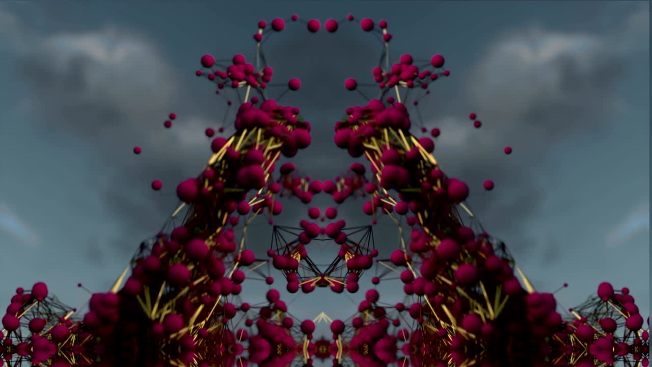 conexiones moleculares abstractas.