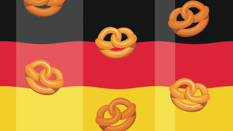 pretzels en la bandera alemana