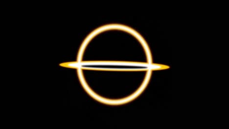 animation of glowing yellow circles over black background